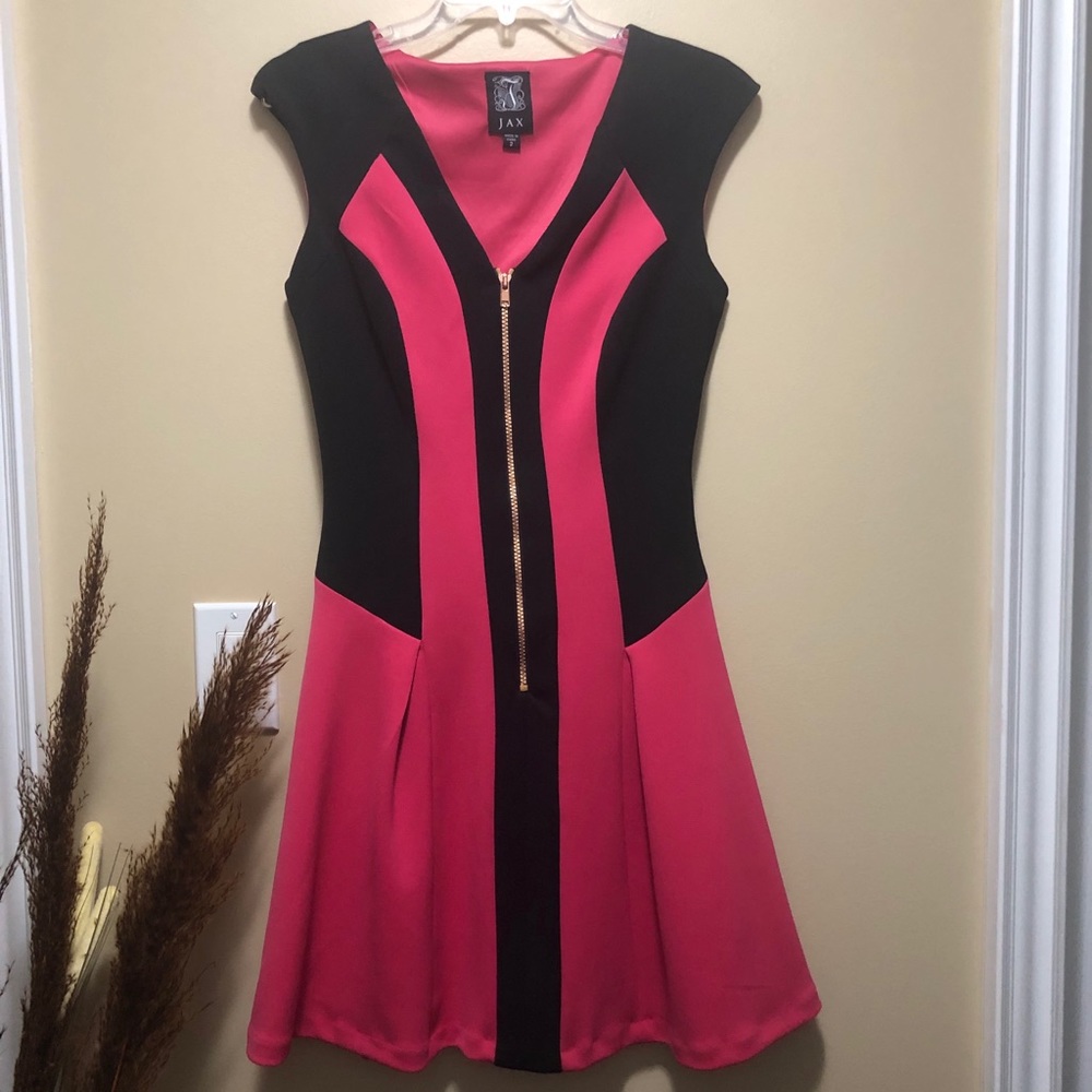 Beautiful pink/black dress.
